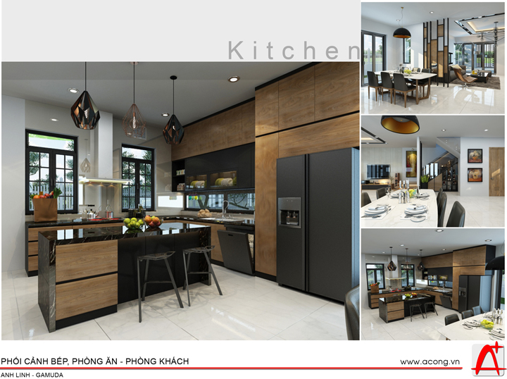 Thiết kế nội thất bếp và phòng ăn